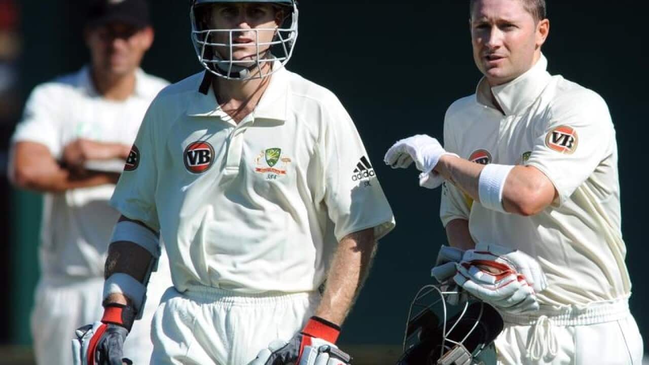 Simon Katich and Michael Clarke