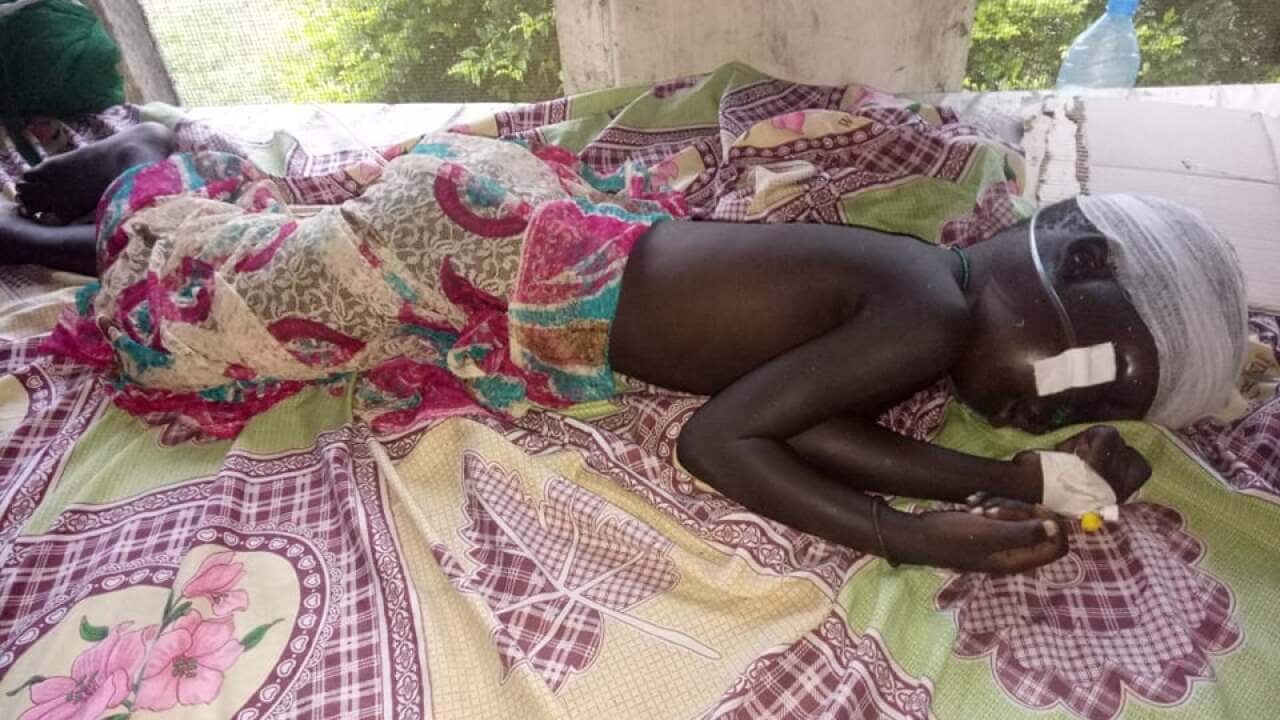 A young boy in critical condition in Bor