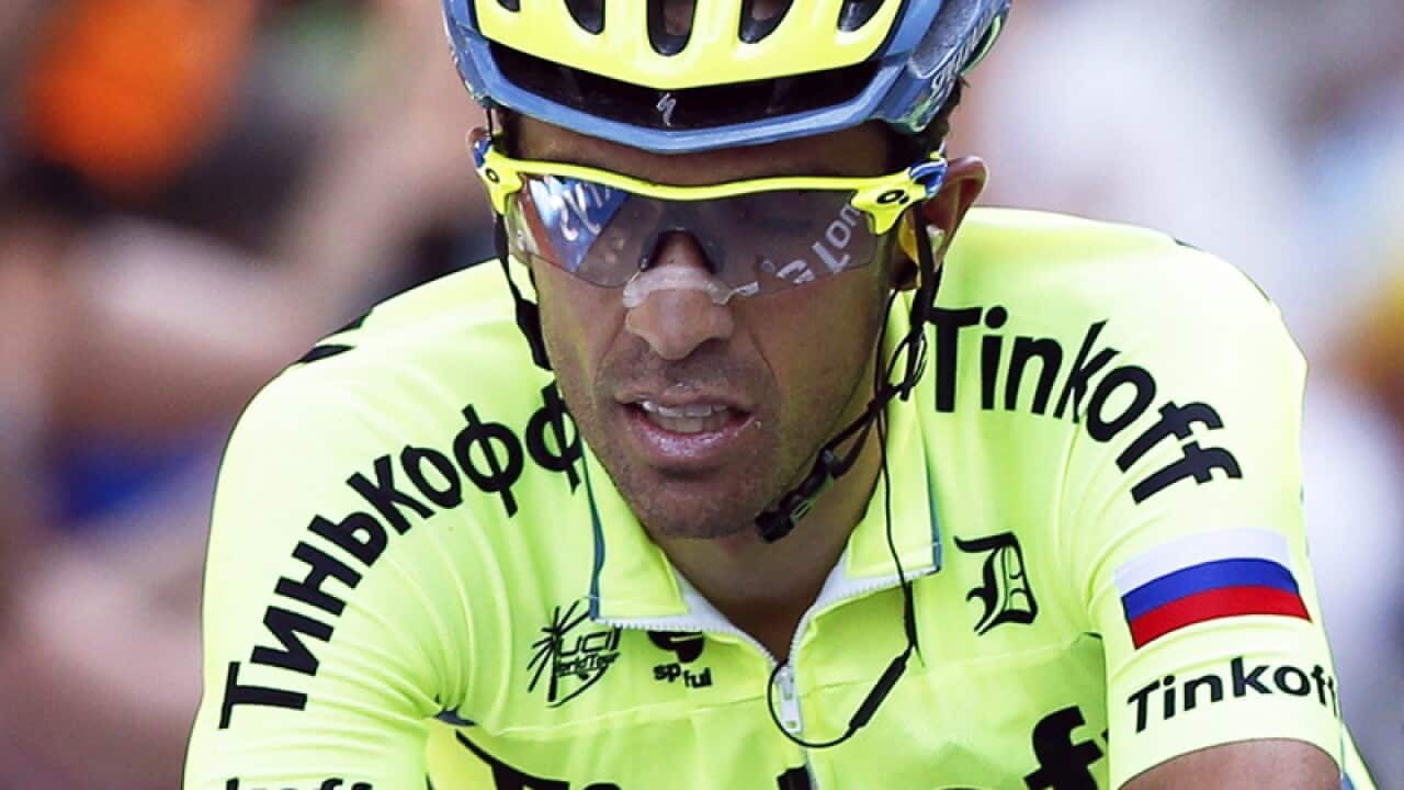 Spanish rider Alberto Contador of the Tinkoff