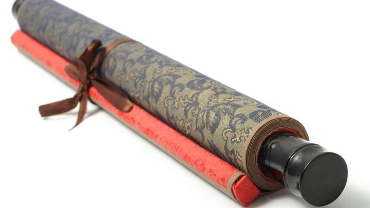 Scrolls were one of ancient bookbinding method in China.