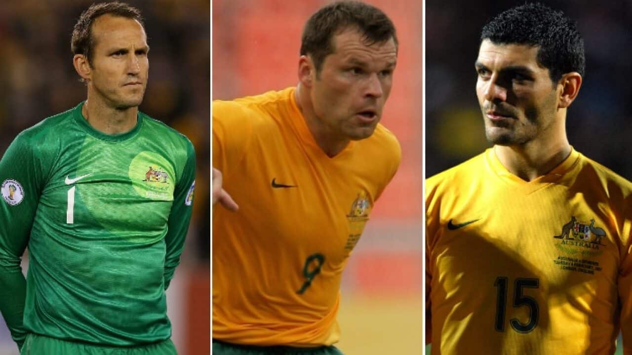 Schwarzer Viduka Aloisi Socceroos legends