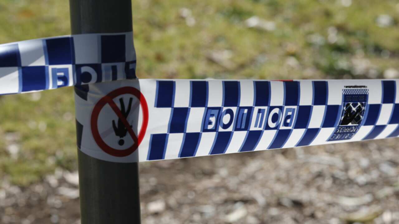 Fire and police emergency services at a scene of a fire in Sydney