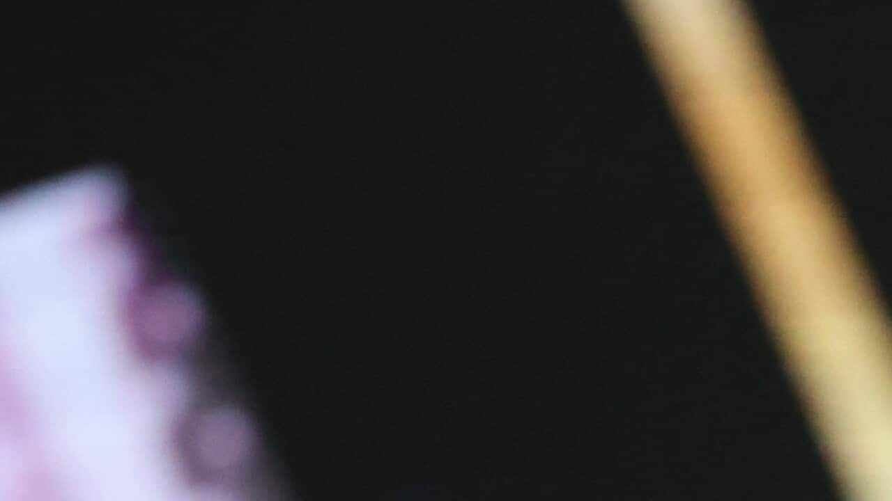 Greece's Stefanos Tsitsipas celebrates after defeating Spain's Rafael Nadal in their quarterfinal match at the Australian Open tennis championship in Melbourne, Australia, Wednesday, Feb. 17, 2021.AP Photo/Hamish Blair