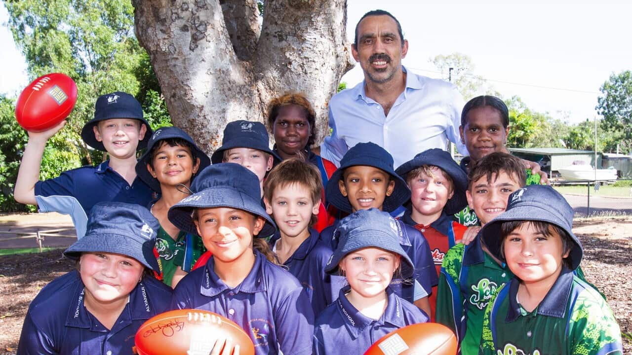Adam Goodes on Groote Eylandt