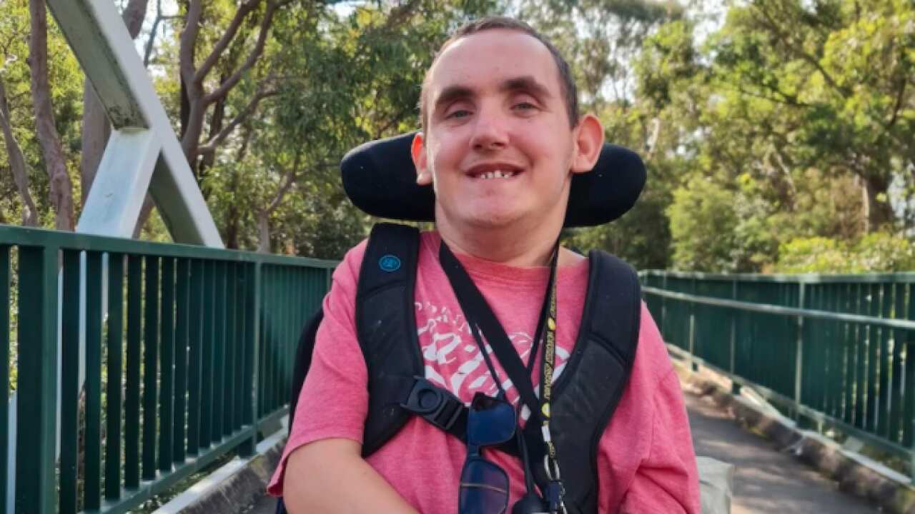 Jack Kelly lives with cerebral palsy and a mild form of intellectual disability in Sydney.