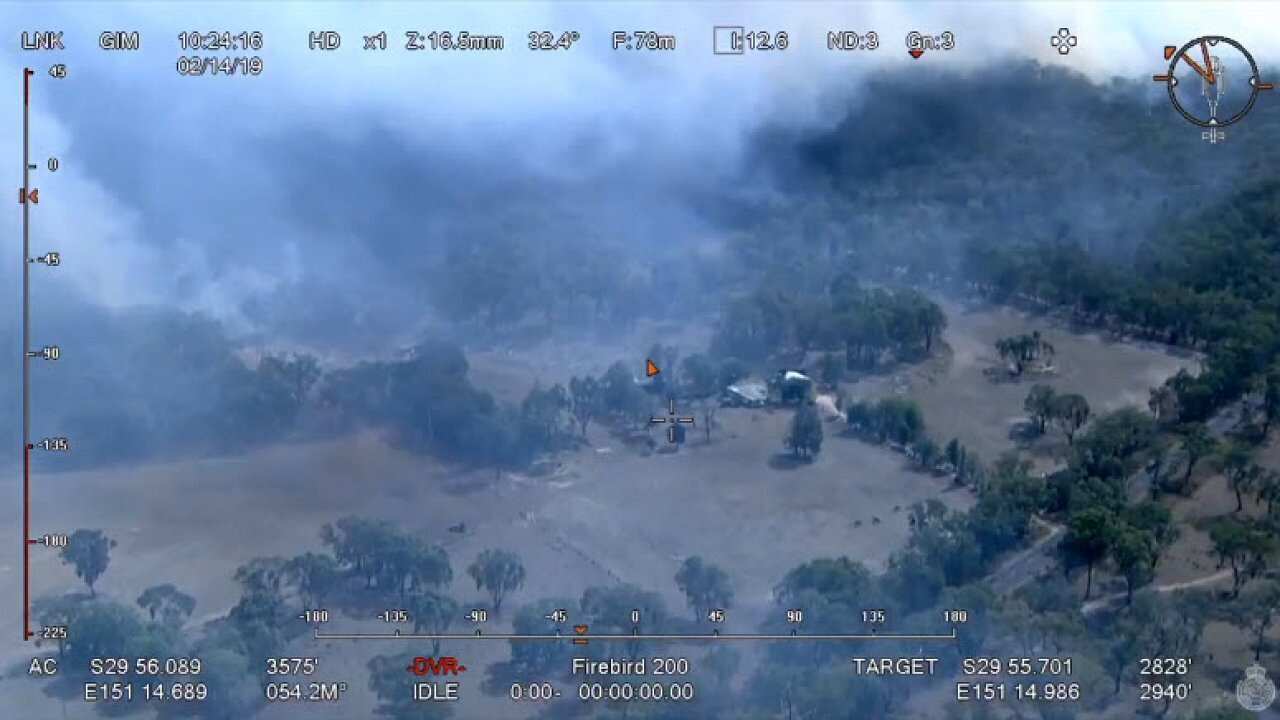 A fire burning in the Tingha Plateau in northern NSW.