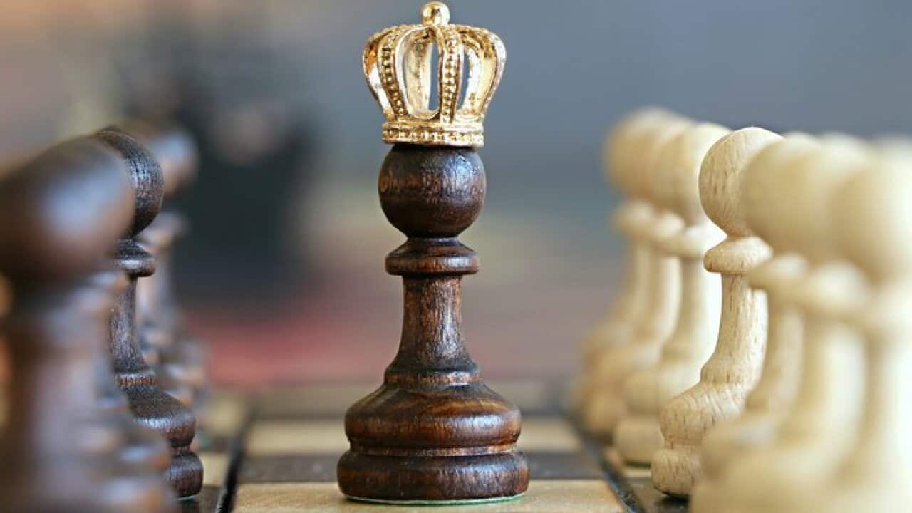 Close-Up Of Chess Pieces