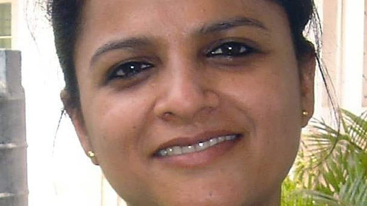 Supplied undated image obtained Thursday, March 12, 2015 of Indian national IT professional Prabha Arun Kumar, who was attacked and killed in Parramatta Park while walking home from work. (AAP Image/Facebook) NO ARCHIVING, EDITORIAL USE ONLY