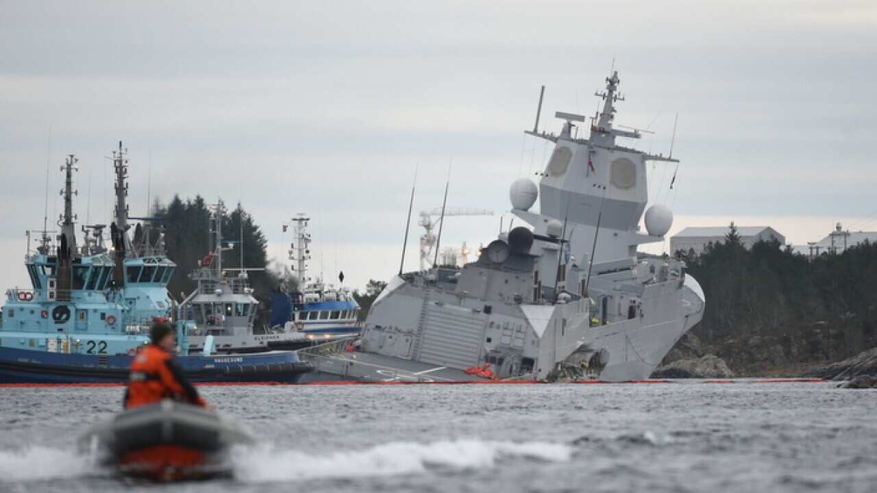 KNM Helge Ingstad collided with a Maltese oil tanker.