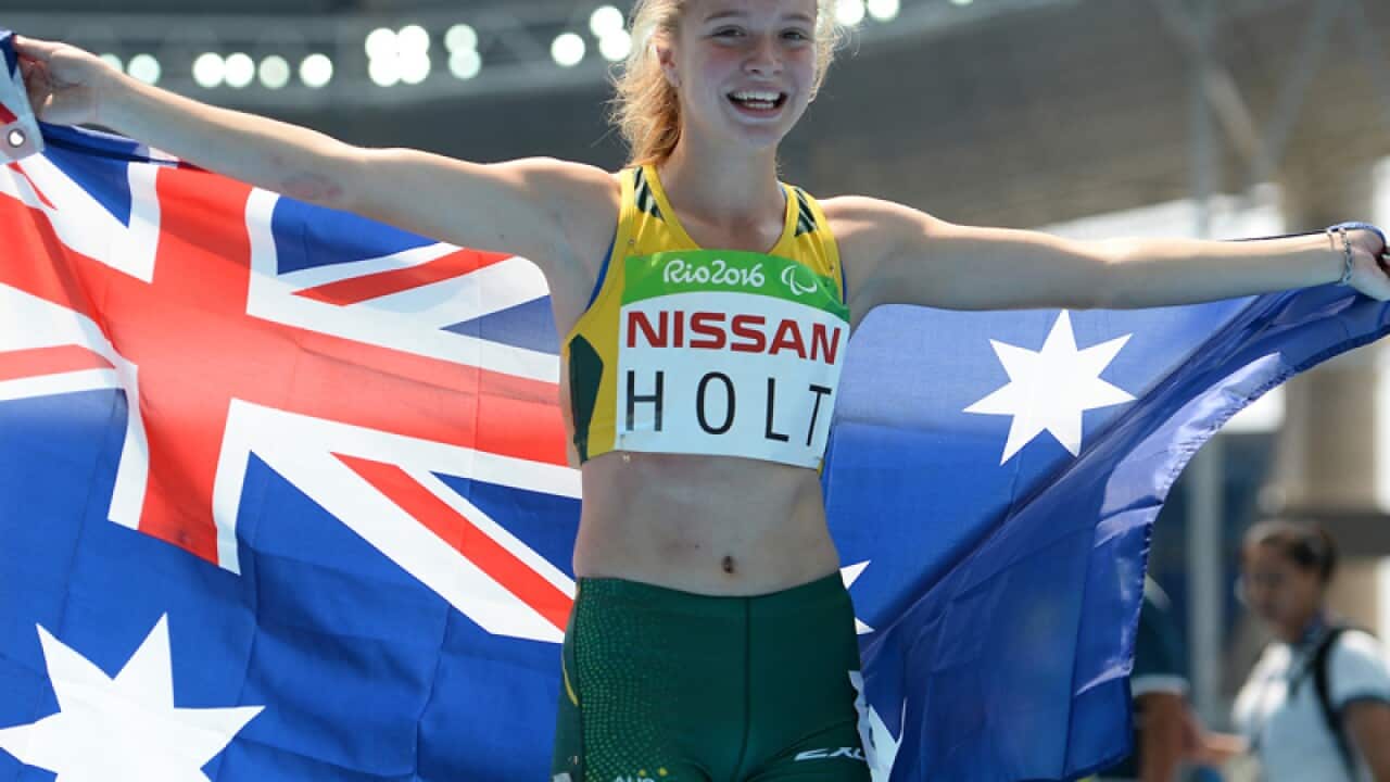Australian Isis Holt wins Silver in the Women's 100m T35 Final