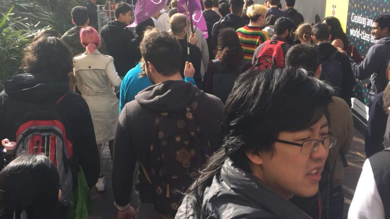 UNSW student Rally against the "trimester"