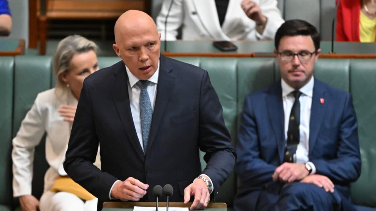 Leader of the Opposition Peter Dutton delivers his Budget Reply Speech