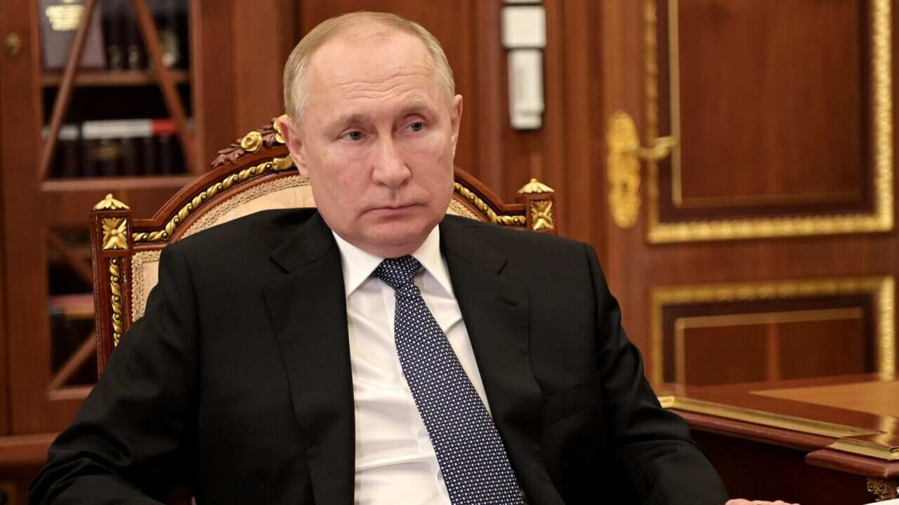 Russian President Vladimir Putin in a meeting (AAP)