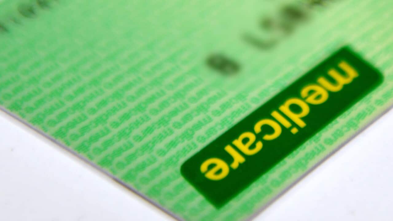 A section of a Medicare card i