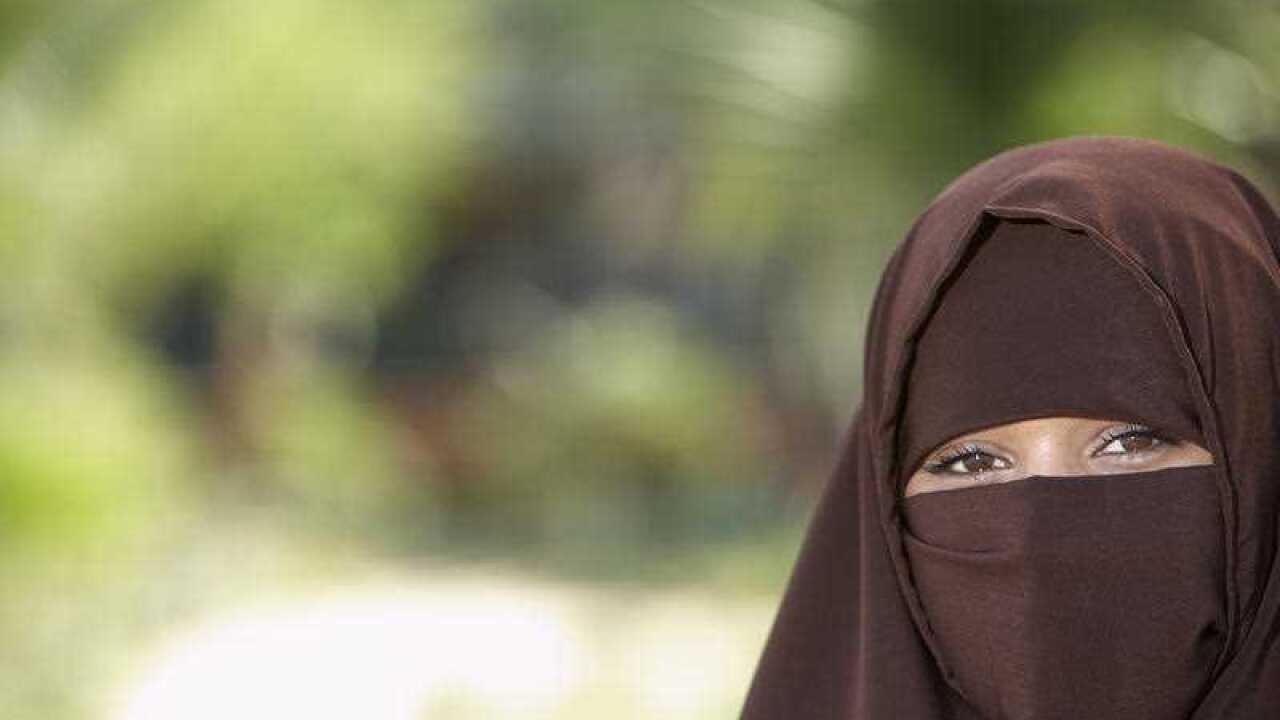 File photo of a woman wearing a niqab