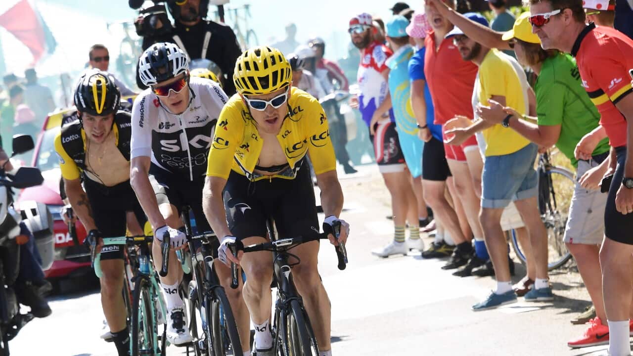 Geraint Thomas, Chris Froome, fans, Tour de France, Stage 12