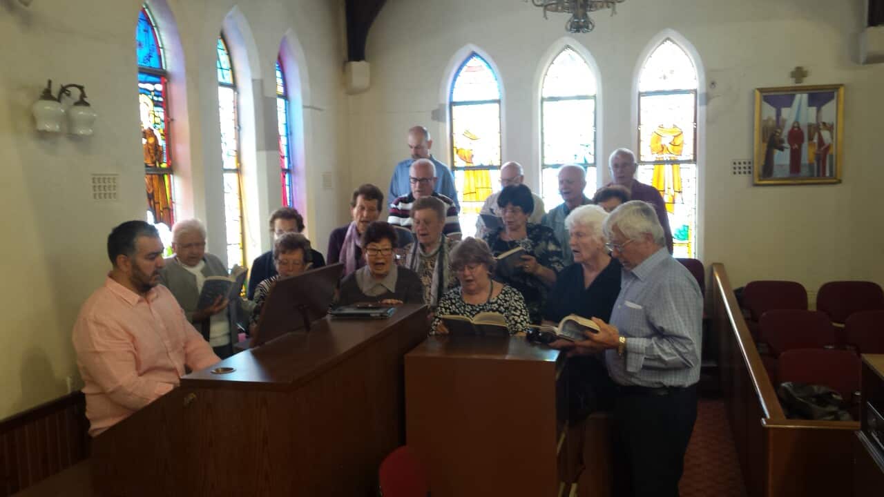 St. Anthony's Church Choir with their organist Stjepan Petrovic