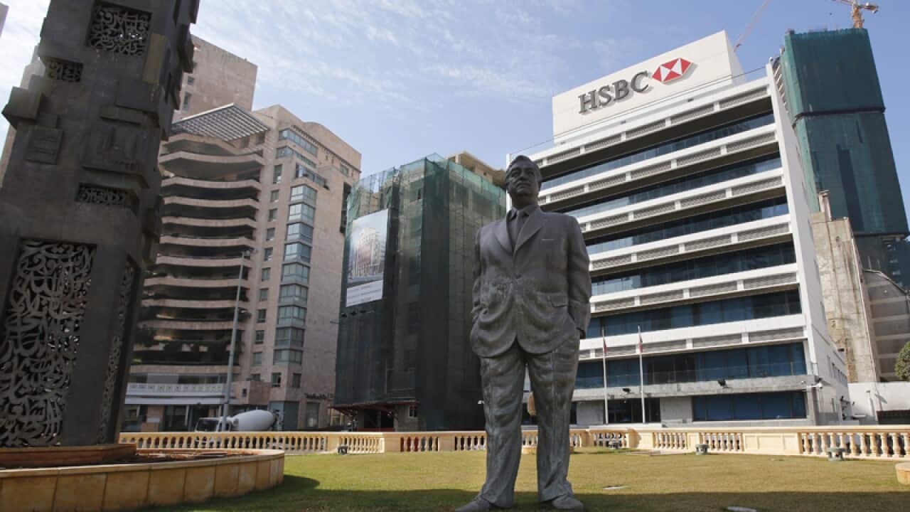 A statue of Lebanon's late premier Rafiq Hariri in central Beirut