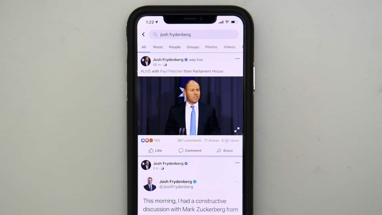 The facebook live video of Australian Treasurer Josh Frydenberg’s press conference