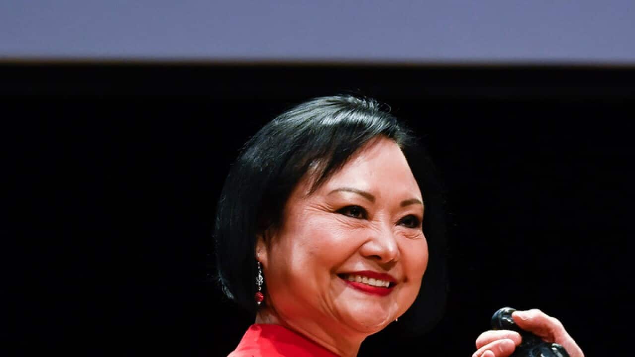 Vietnam war survivor Kim Phuc Phan Thi (L)  receives the International Peace Prize from Prince Edward  Duke of Kent 'Dresden Prize'.