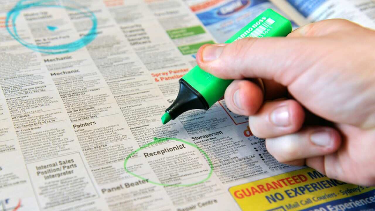 Employment advertising in a newspaper