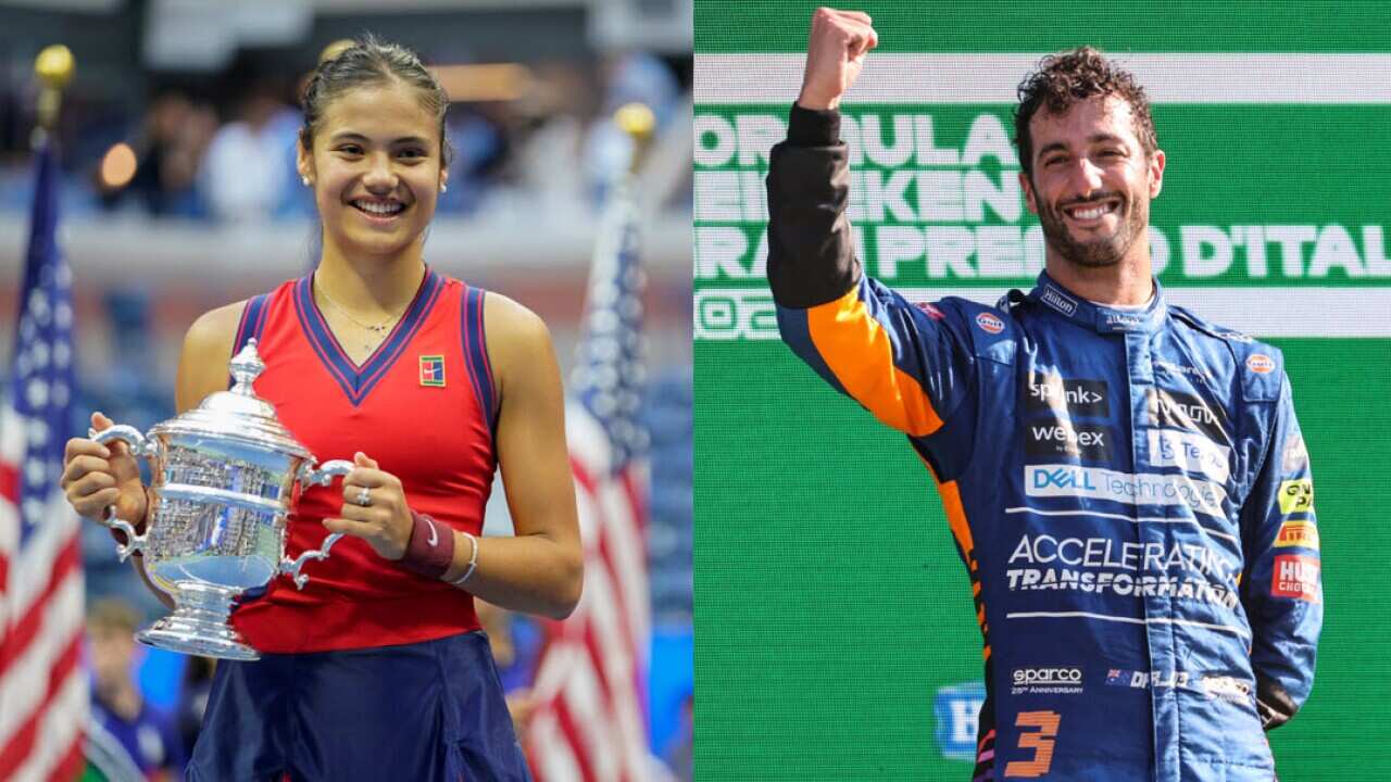 Emma Raducanu e Daniel Ricciardo