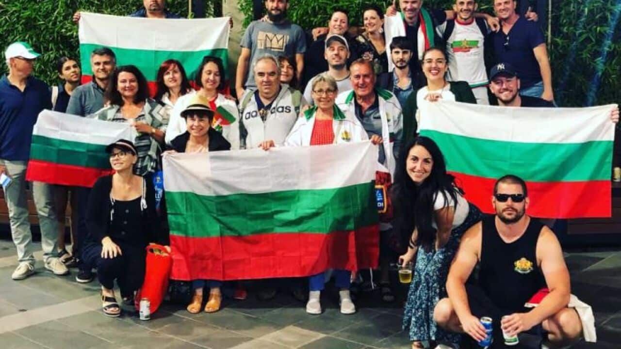 Феновете на Григор Димитров на Australian Open.