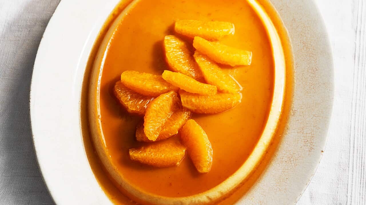 Orange caramel flan (flam de taronja)