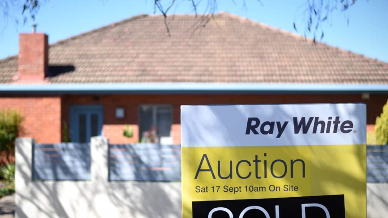 A Sold sign outside a home in Canberra