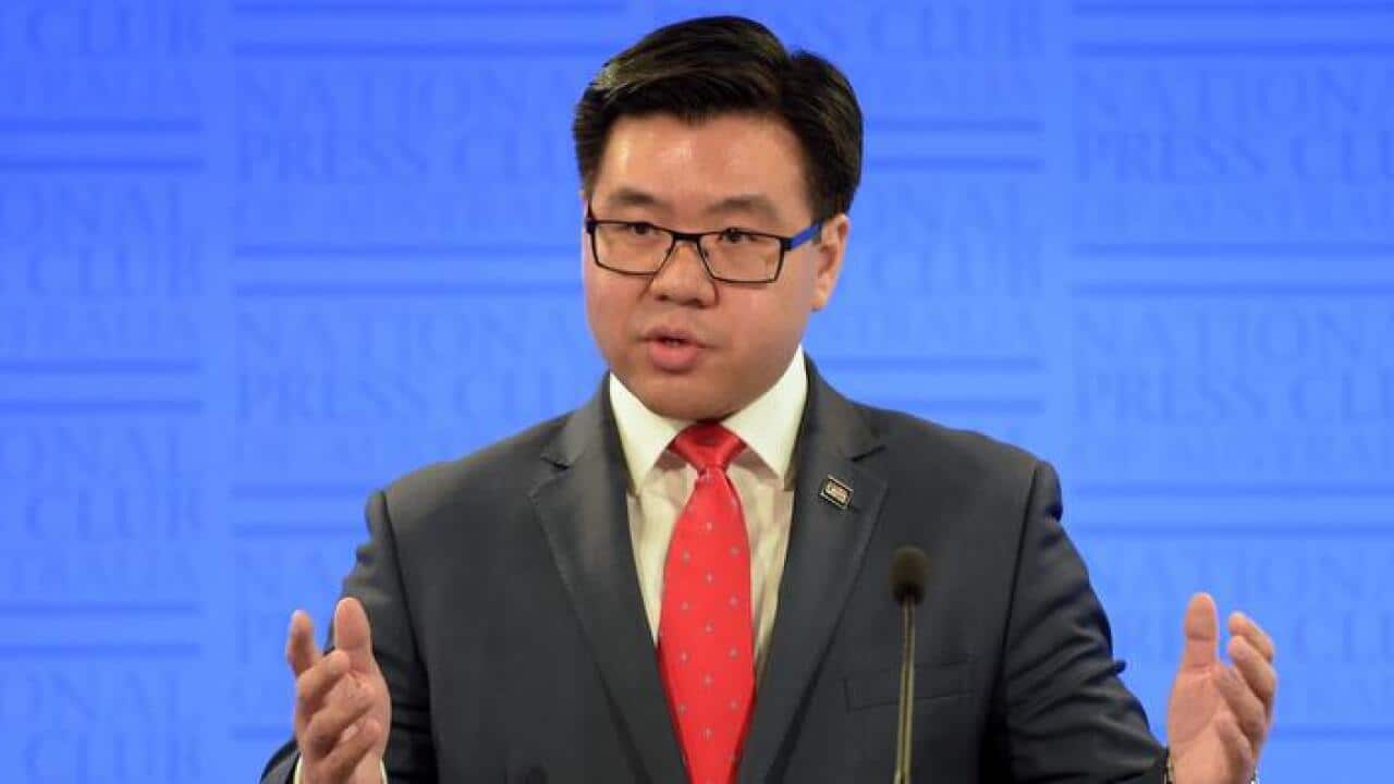 Race Discrimination Commissioner Dr Tim Soutphommasane delivers his address to the National Press Club