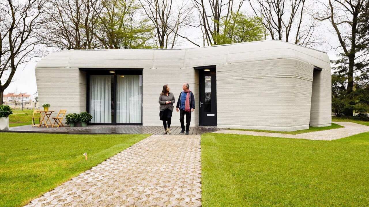 A Dutch Couple Are the First Tenants of This Boulder-Shaped 3D-Printed Home