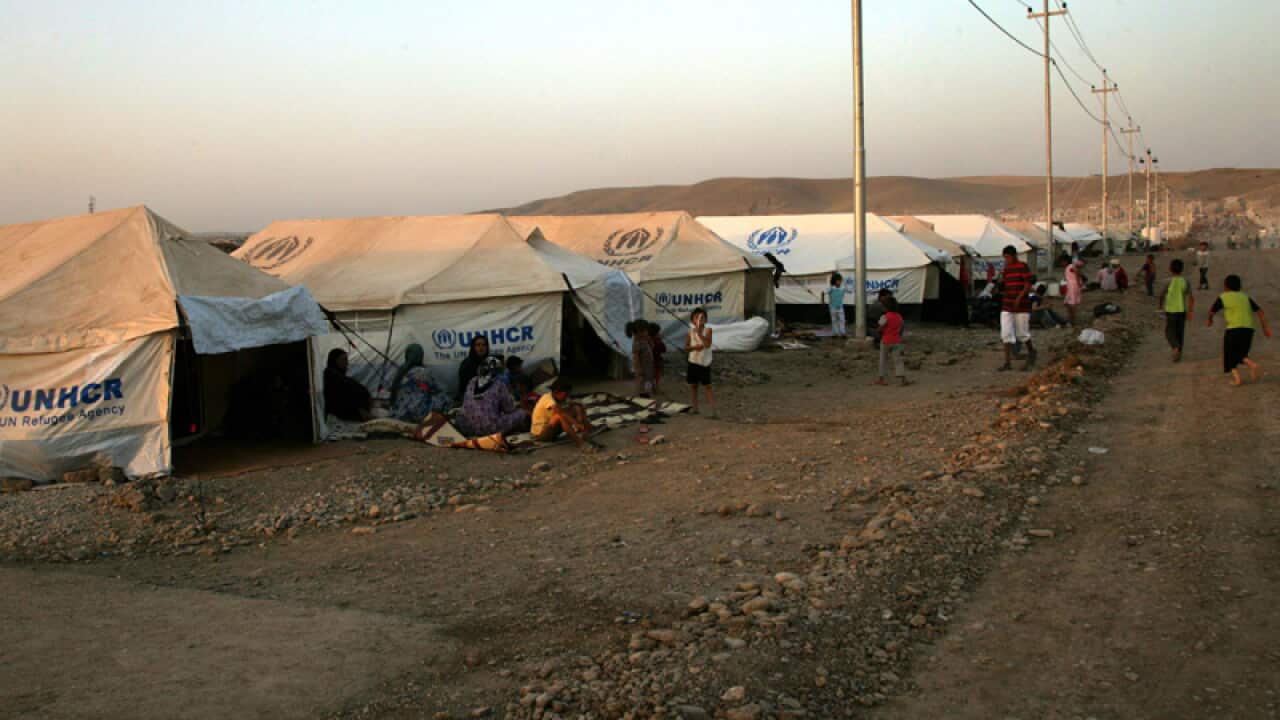 Tents of Kurd refugees from Syria