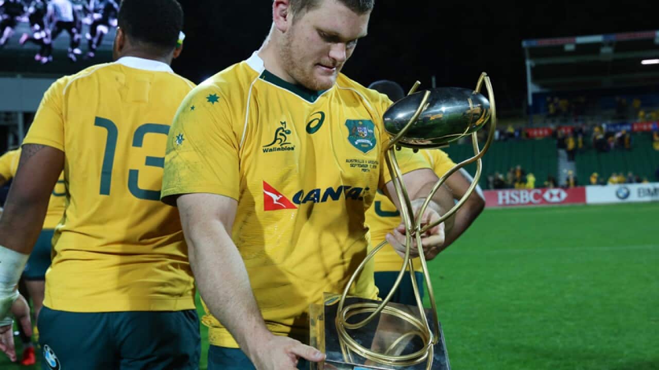 Tom Robertson of the Wallabies