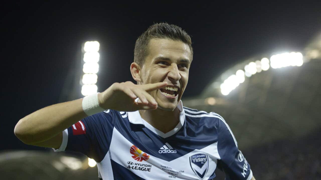 Signing on ... two more years at Melbourne Victory at least for Georgievski (AAP)
