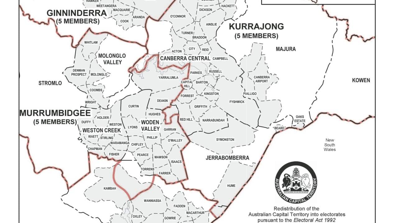 Updated map of the electorate boundaries to be used for the 2020 election