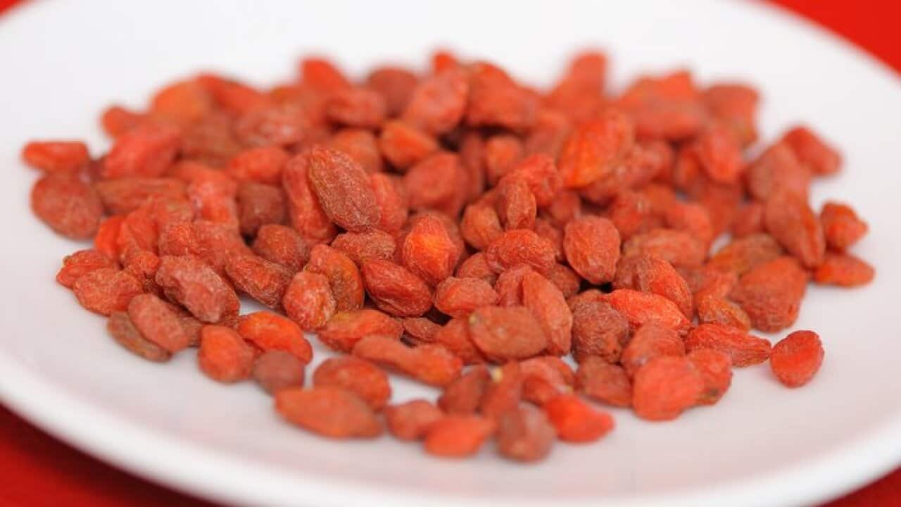 Goji berries, a chinese boxthorn fruit..
