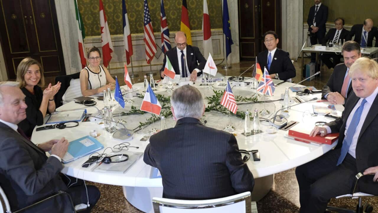 Foreign ministers of the G7 countries meet in Italy