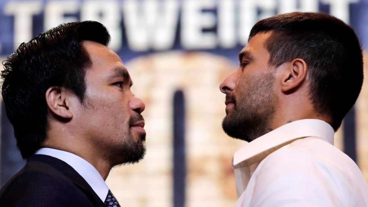 the two fighters are scheduled to fight on July 15 in a World Boxing Association welterweight title fight in Malaysia.