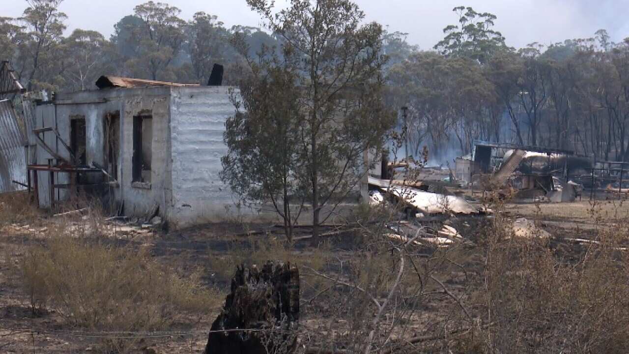 Burnt-out property after the Green Wattle Creek Fire. It's feared 40 homes have been lost to bushfires that tore through Buxton, Balmoral, Bargo and surrounds.