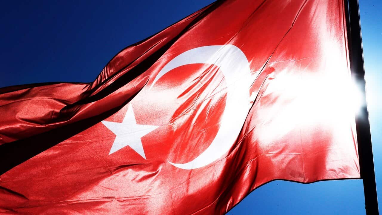 The Turkish flag.