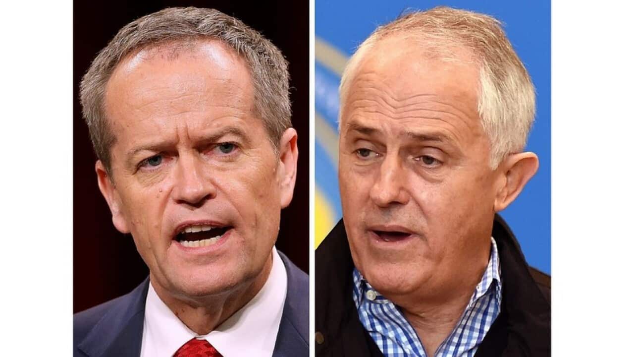 Leader of the Opposition Bill Shorten (left) and Prime Minister Malcolm Turnbull