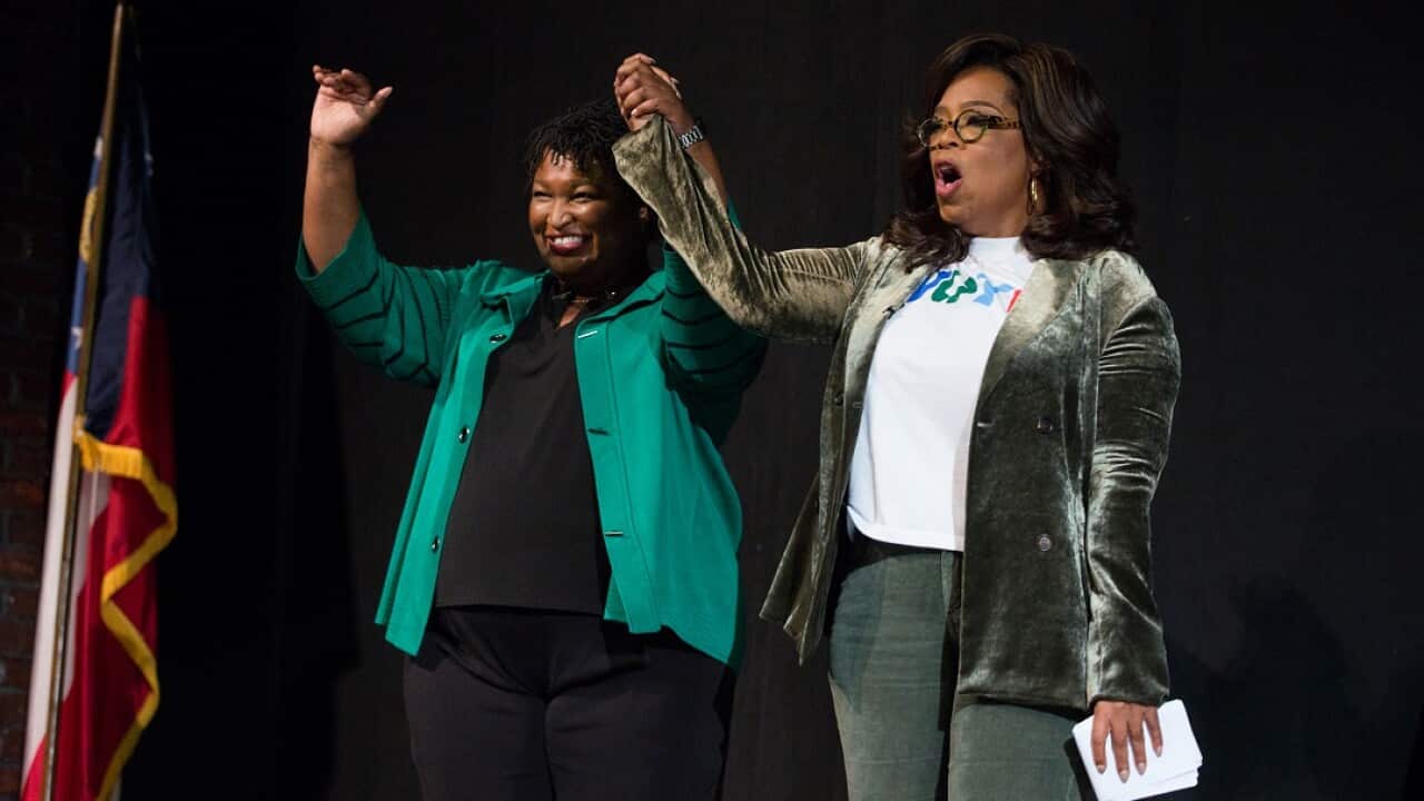 Oprah Winfrey and Georgia Democratic Gubernatorial candidate Stacey Abrams.