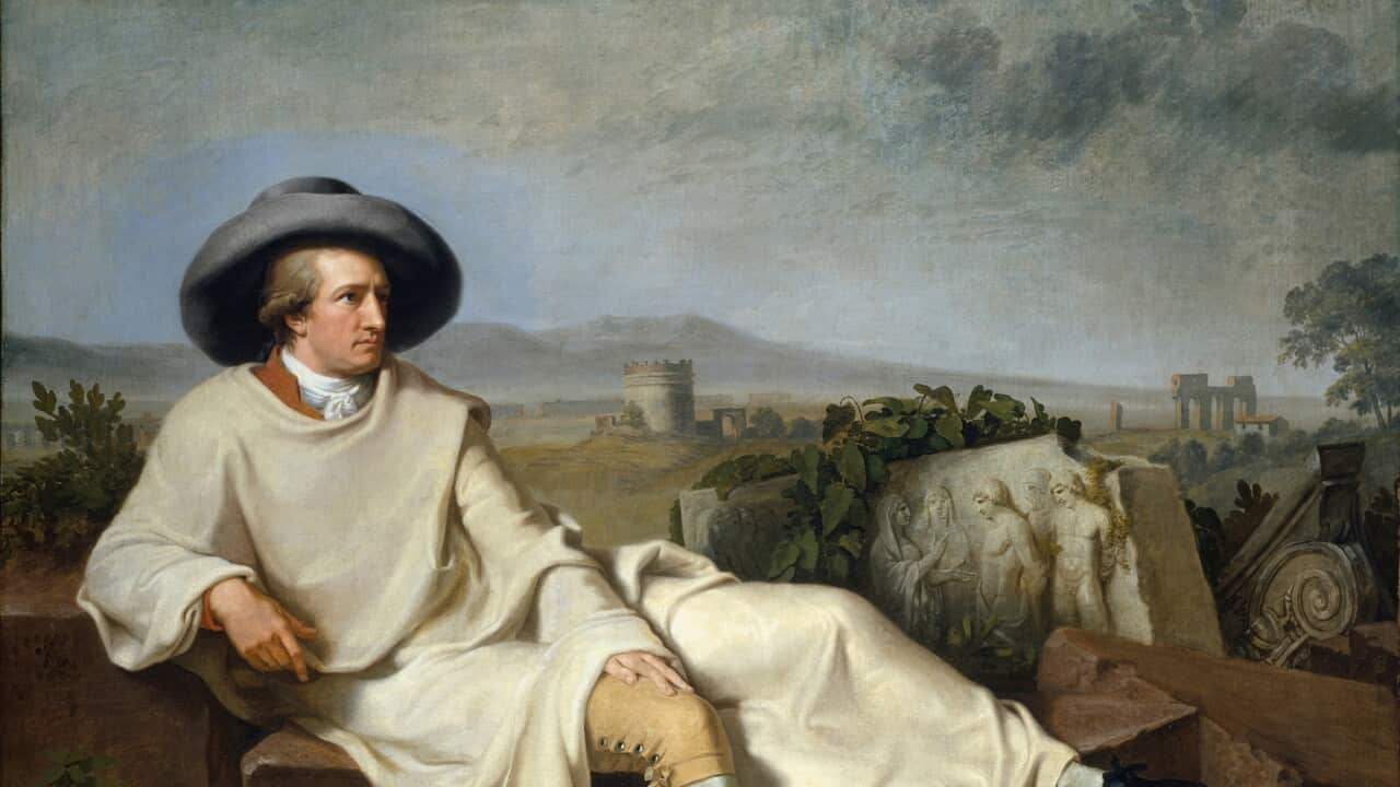 Goethe in the Campagna, 1787. Artist: Tischbein, Johann Heinrich Wilhelm (1751-1829)