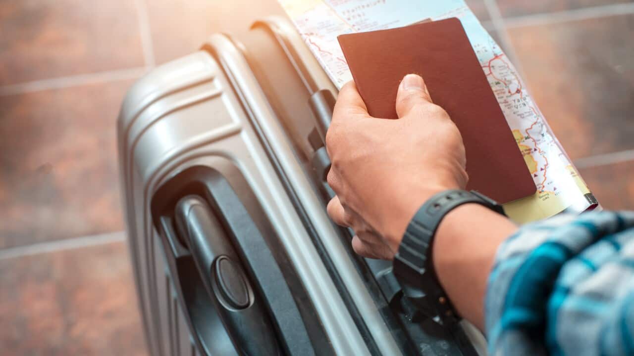 Travel bags and passport