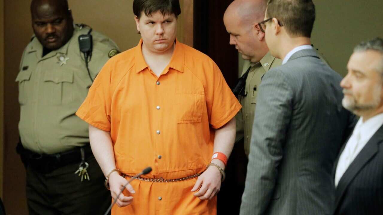 Justin Ross Harris enters court for sentencing in Marietta, Georgia, Monday, Dec. 5, 2016. 