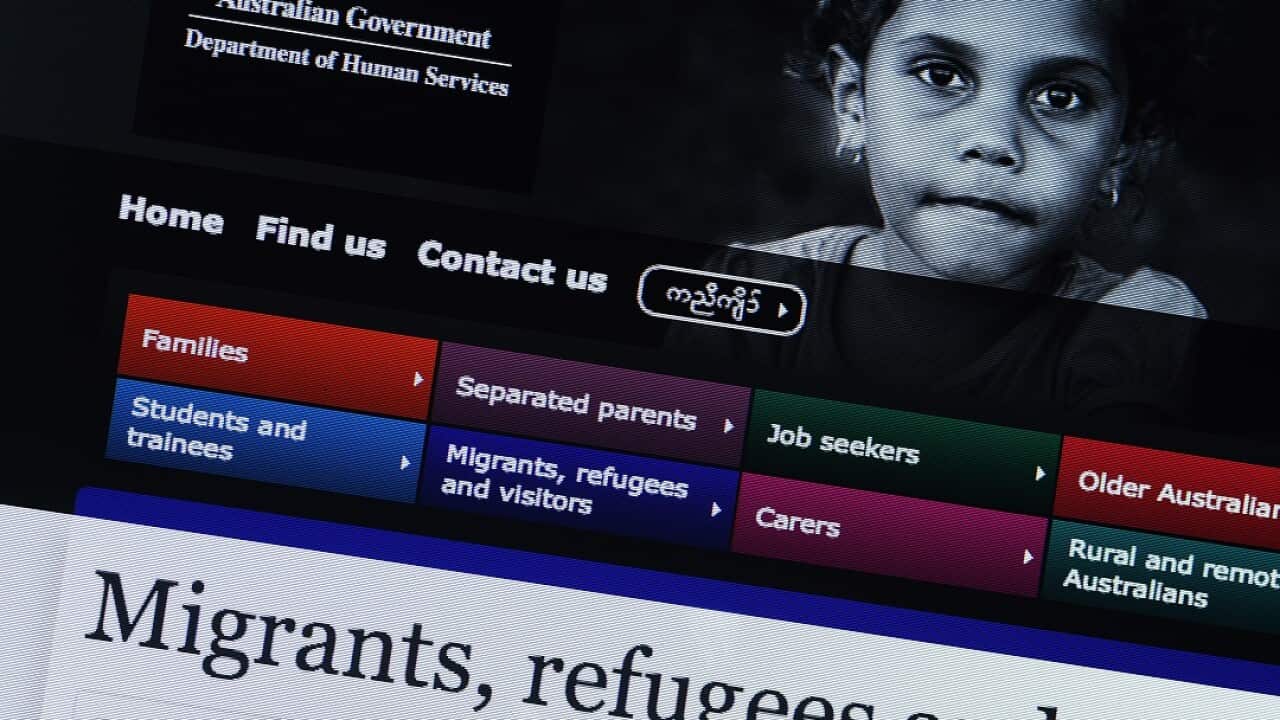 Generic image taken from the Australian Government's Department of Human Services website, Monday, Jan. 30, 2017. (AAP Image/Dave Hunt) NO ARCHIVING