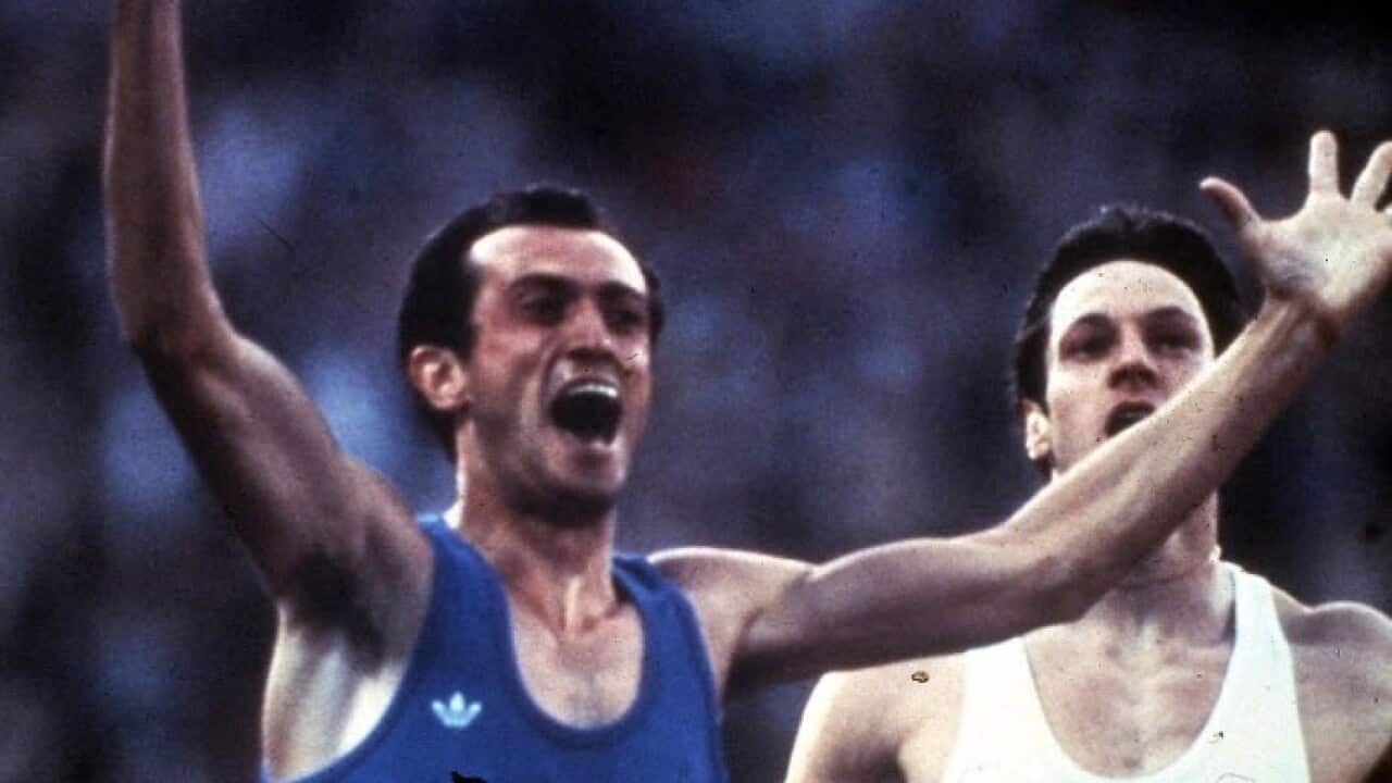 Mosca 1980. Pietro Mennea precede di 2 centesimi il britannico Wells e vince l'oro olimpico sui 200 metri ad un anno dal primato del mondo