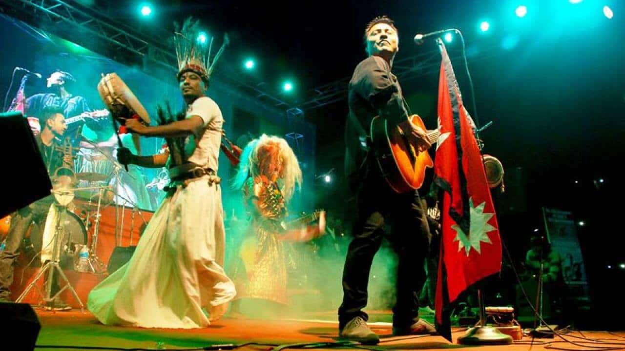 Deepak Bajracharya during his performance.