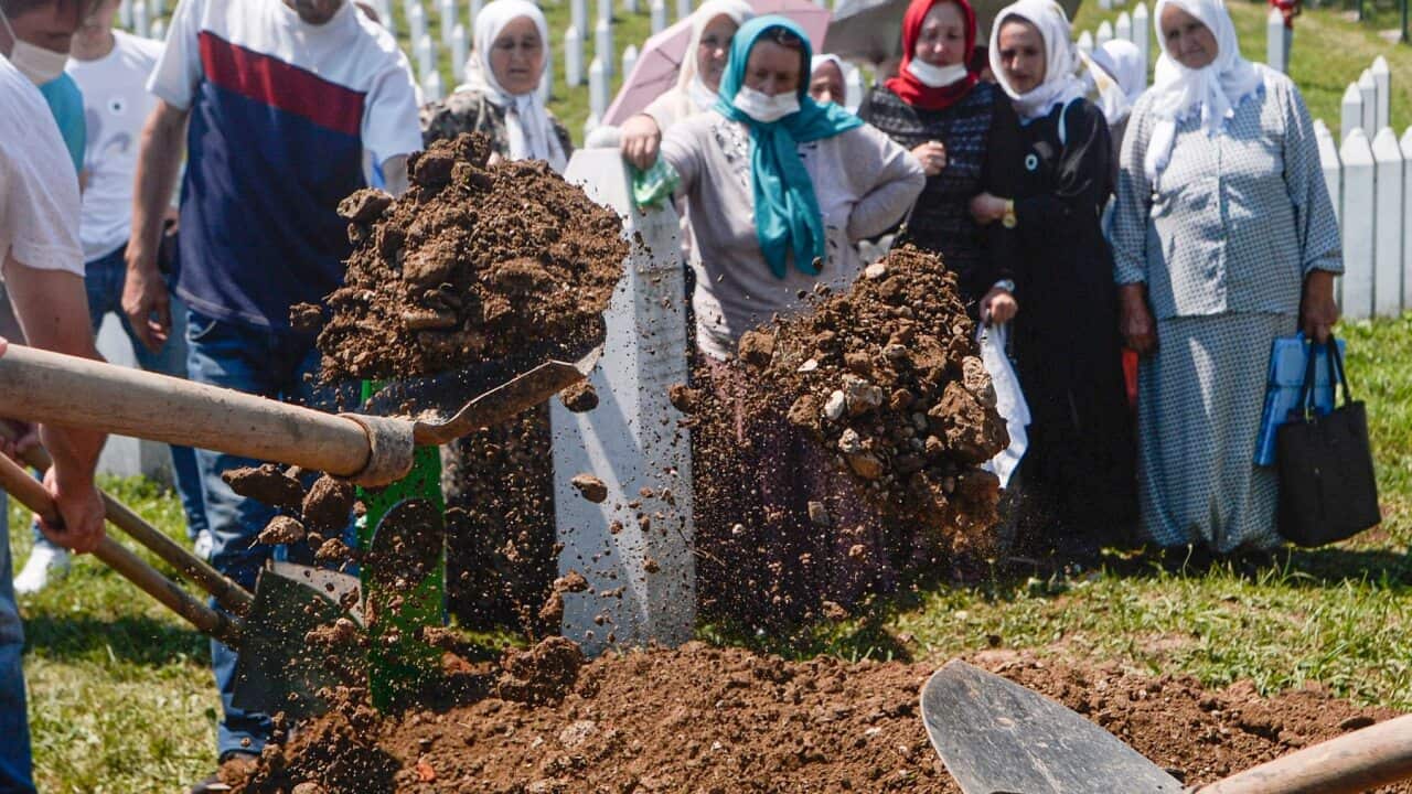 One of the massacre victims is buried in Potocari, near Srebrenica, Bosnia.