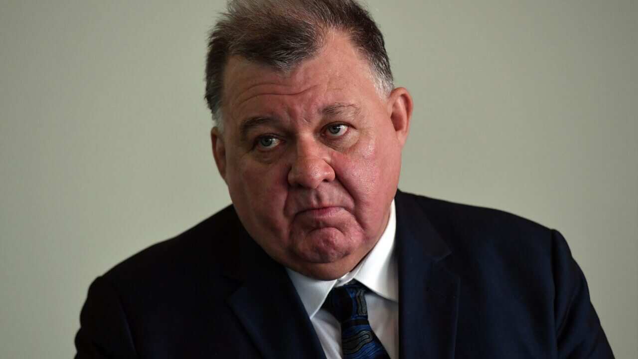 Craig Kelly during a press conference at Parliament House in Canberra, Monday, August 23, 2021.